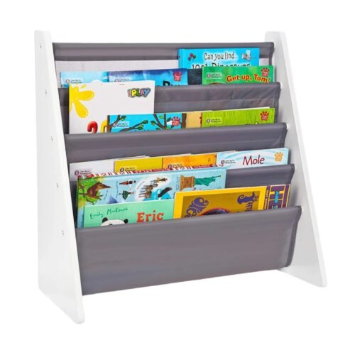 Детска Етажерка за Книги и Играчки - WHITE/GREY
