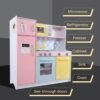 Детска Кухня, Дървена Играчка за Ролеви Игри с Цветен Дизайн