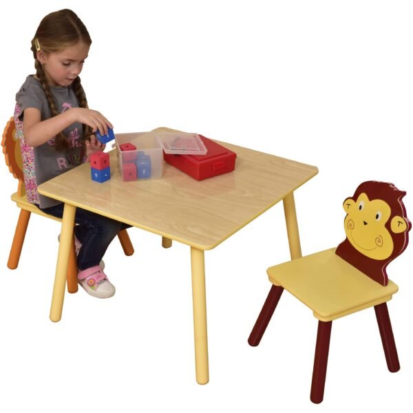 detska-darvena-masa-s-2-stolcheta-komplekt-za-uchene-igra-risuvan-hranene-animals-TF3868-2-8 Детска Дървена Маса с 2 Столчета - ANIMALS