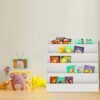 detska-etazherka-ginger-home-oraganayzer-s-raftove-za-knizhki-i-spisania-darvena-byala-80h30h80-sm-JWTR-3241-8 Детска Етажерка, Органайзер с Рафтове за Книжки и Списания