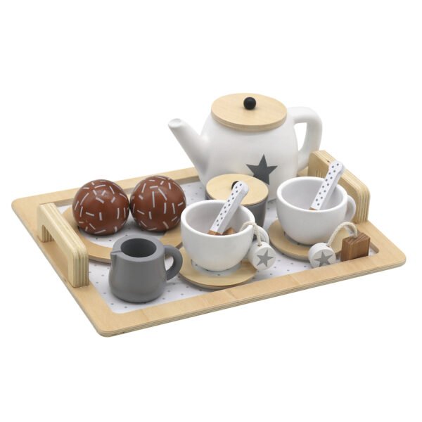 igrachka-darven-komplekt-za-kafe-i-chay-s-aksesoari-byal-siv-W10B318B-1 Детски Дървен Комплект за Чай и Кафе с Аксесоари - бяло/сиво