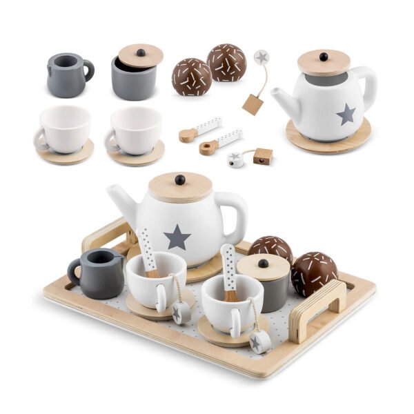 igrachka-darven-komplekt-za-kafe-i-chay-s-aksesoari-byal-siv-W10B318B-11 Детски Дървен Комплект за Чай и Кафе с Аксесоари - бяло/сиво