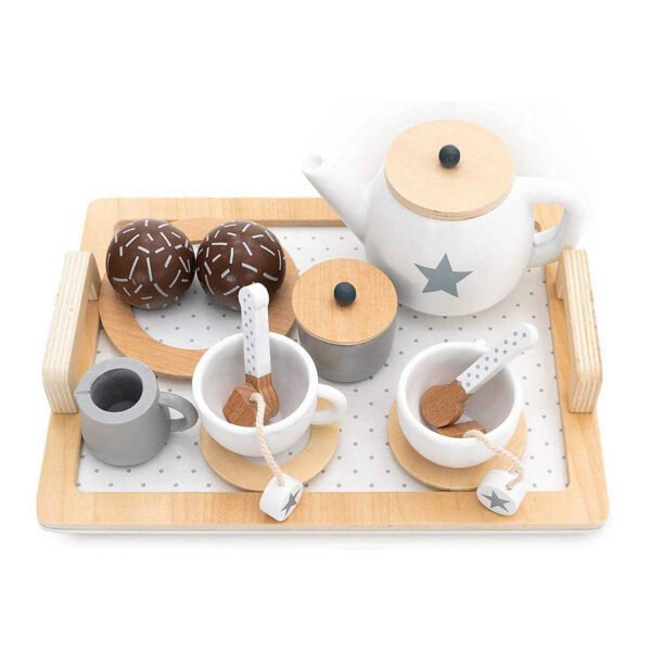igrachka-darven-komplekt-za-kafe-i-chay-s-aksesoari-byal-siv-W10B318B-2 Детски Дървен Комплект за Чай и Кафе с Аксесоари - бяло/сиво
