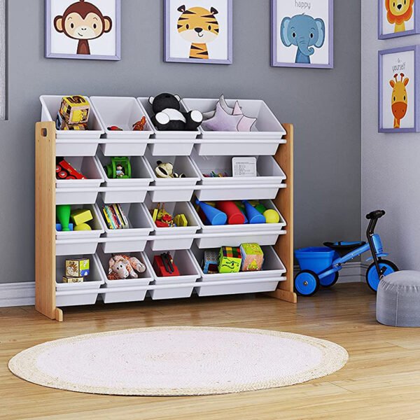 organayzer-za-detski-igrachki-ginger-home-darvo-i-byalo-jwtr-3278-15 Органайзер за Детски Играчки