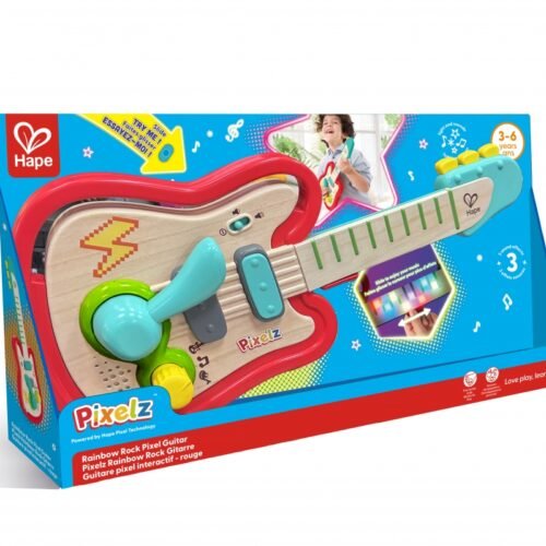 Интерактивна играчка, Hape, Pixelz, Цветна рок китара
